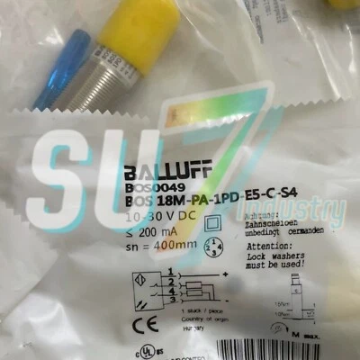 Balluff BOS0049 BOS18M-PA-1PD-E5-C-S4 Photoelectric Sensor# 1pcs  New  In Box - Image 1 of 2