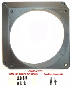 140mm to 120mm CORNER ALIGNED OFFSET FAN Adapter Converter change PC Modding Mod - Afbeelding 1 van 10