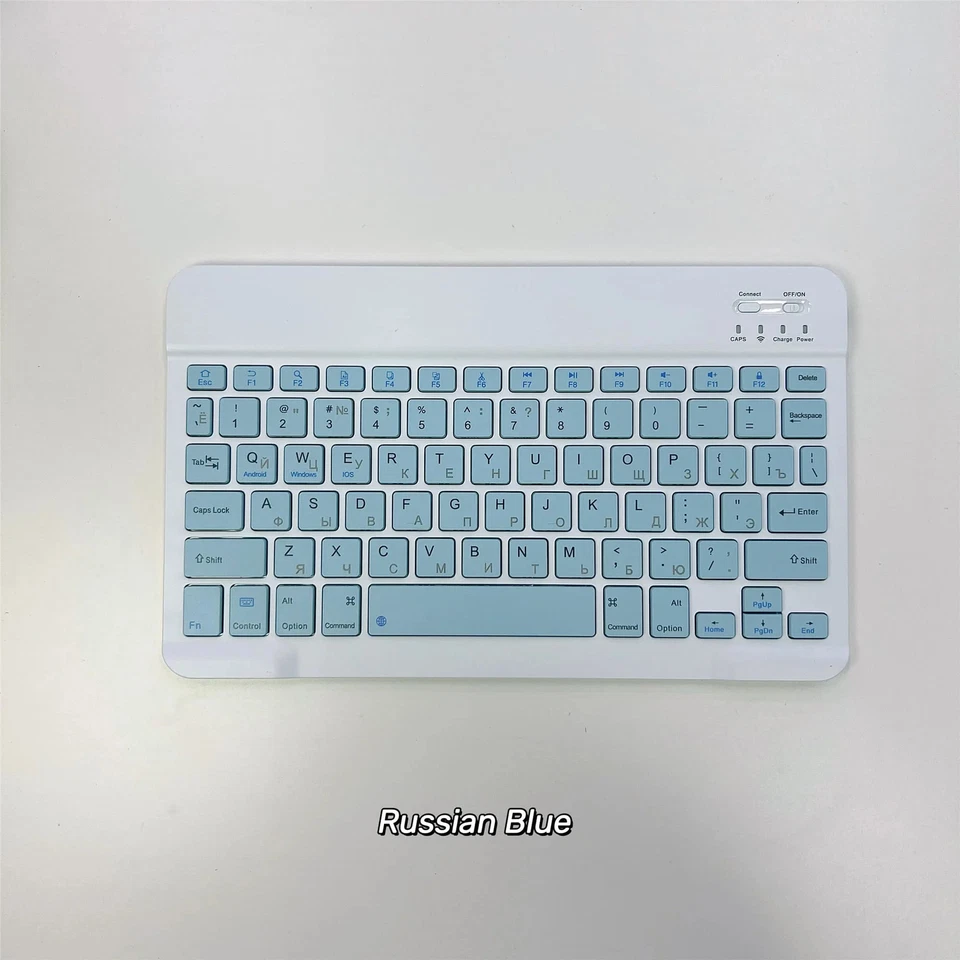Russian Language Ultra-Thin Bluetooth Keyboard Rechargeable Silent Multi-Device - Image 1 of 4