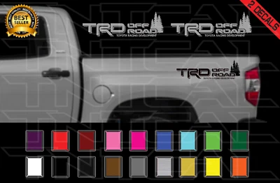 TRD Off Road Decal Set Fits: Toyota Tundra Truck Forest Trees Vinyl Stickers - Image 1 of 2
