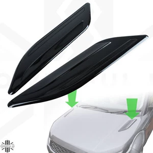Bonnet dummy intake vents in All Gloss Black for Range Rover Velar Hood Trim - Picture 1 of 7