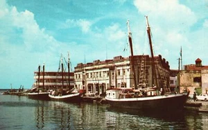 Postal de colección muelle barcos y barcos muelle Bridgetown Barbados - Imagen 1 de 2