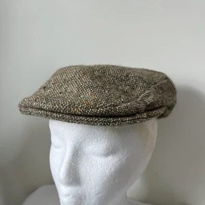Vintage Irish Motoring Hat Flat Cap Size 7 1/8 Wool Driving Cabbie Paddy Newsboy - Picture 1 of 7