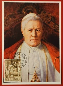 VATICAN VATICANO 1960 POPE PIUS X VENICE 344 PAPA PIO X VENEZIA MAXIMUM CARD C23 - Bild 1 von 2