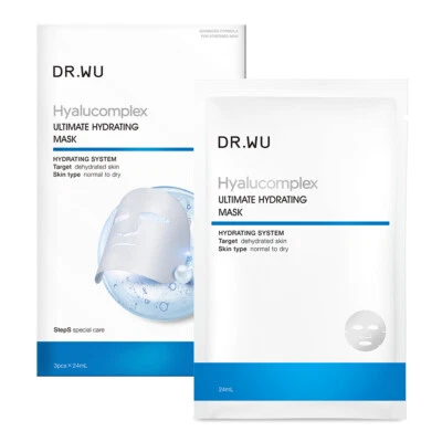 Dr. Wu Hyalucomplex Ultimate Hydrating Mask 3Pcs/Set Brand New From Taiwan - Image 1 of 2