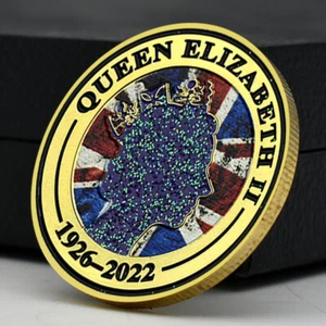 Großbritannien Queen Elizabeth II Gold Plated Coin 1926-2022 Memorial Medal Collectibles - Bild 1 von 12