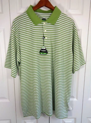 Bolle Golf Tech NUEVO Polo Rayas Verdes Para Hombres XXL Fresco Secado Rápido Deporte Activo Foto 1 de 4