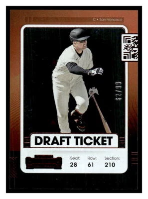 2021 Panini Contenders #34 Buster Posey Draft Red #/99 - Image 1 of 2