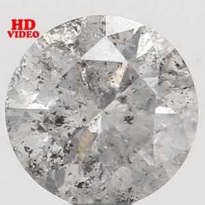 Natural Loose Diamond Round I2 Clarity Grey Black Color 4.20 MM 0.29 Ct L4606 - Picture 1 of 10