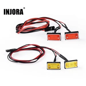 INJORA RC LED-Lampe Rechteckig Drehen Signal Licht für 1/8 1/10 RC Crawler Car - Picture 1 of 9