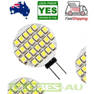 GLOBES-AU 2x G4 24 LED GLOBE WARM COOL WHITE 12V DC Light Bulb Garden Camper Jayco Caravan