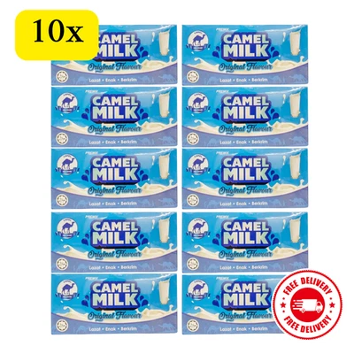 10 盒骆驼奶粉全新原装 HALAL 25 克每袋原味 — 第 1/4 张图片