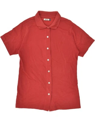 Camisa de manga corta para mujer ASICS Reino Unido 14 grande rojo algodón EH09 Foto 1 de 3