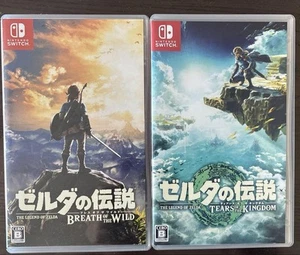 Zelda Tears of the Kingdom Breath of the Wild Nintendo Switch Game Set Japan - Picture 1 of 4