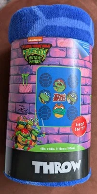 Nickelodeon Teenage Mutant Ninja Turtle Mayhem 46"X 60" lanzamiento súper suave nuevo mf Foto 1 de 4