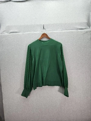 Suéter Vince Camuto Mujer Verde XXL Mangas Punteadas 78% Algodón y 22% Nylon Foto 1 de 4