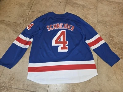 Ex+ Mens Fanatics Braden Schneider Blue New York Rangers Home Sewn On Jersey XXL - Image 1 of 4