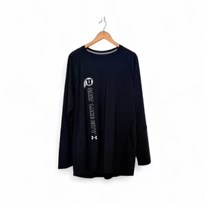 Camiseta Under Armour Utah Utes 2XL Salt Lake City Manga Larga Plus Negra Nueva con Etiquetas - Imagen 1 de 8