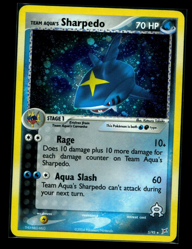 Team Aquas Sharpedo Cosmos Holo 5/95 Team Magma Vs Team Aqua NM- - Image 1 of 2