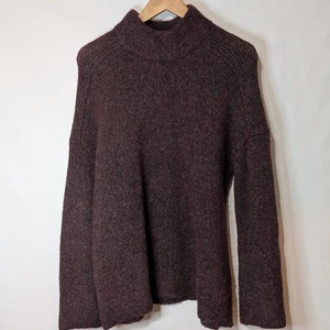 Nanette Lepore Acryl Nylone Wollpullover Medium burgund Stehkragen minimalistisch  - Bild 1 von 10