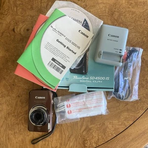 Canon PowerShot SD4500 IS Digital ELPH Camera Silver Compact 10MP 10X Zoom Lens - Picture 1 of 4