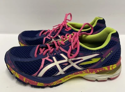 ASICS Gel-Flux 3 Purple Pink Green Yellow T664Q Women’s Running Shoes Size 11 - Image 1 of 4