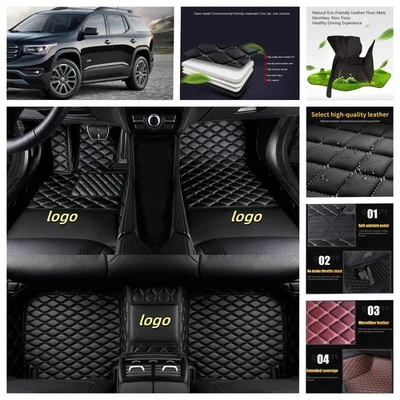 For GMC Acadia Car Floor Mats Luxury Custom Waterproof Floor Liners Auto Carpets Foto 1 de 4