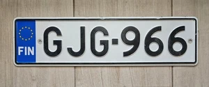 Letrero de número de vehículo con placa metálica de coche de Finlandia Europa - Imagen 1 de 11