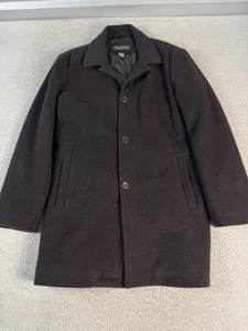 Banana Republic Coat Mens Medium Brown Wool Blend Cashmere Lined Dress Overcoat - Picture 1 of 8