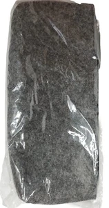 Small Carry Bag 1.5x4x9 Inch Gray Faux Wool Soft Zipper Pouch - Picture 1 of 6