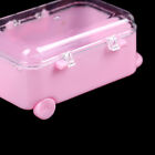Cute Plastic Rolling Suitcase Luggage Box For Dollhouse Miniatures Accessor JfDU