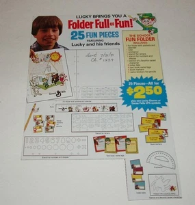 1981 General Mills Cereal Box Back w/ monster Folder of Fun premium offer - Picture 1 of 1