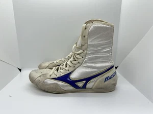 Mizuno Boxschuhe FINISHER MID weiß blau US7,5 25,5 cm gebraucht JAPAN - Bild 1 von 18