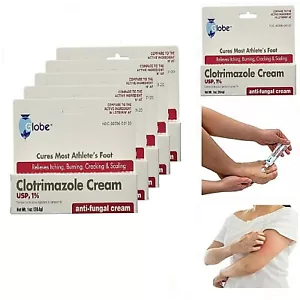 5 Pack Anti-Fungal Cream for Athletes Foot Compare to Lotrimin AF 1% USP 1.Oz Tb - Picture 1 of 12