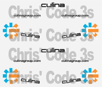 Code 3 Adhesive Vinyl Decal Suit White Cabs - Culina Stobart - 1/50 1/76 1/64