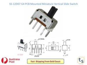 SS-12D07 G4 PCB Mounted Miniature Vertical Slide Switch - Picture 1 of 6