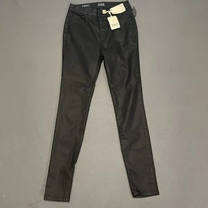 a.n.a Jeans Denim Woman High Rise Skinny Dark Rinse Size 4 Black - Picture 1 of 6