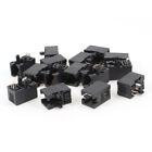15 pièces connecteur de circuit imprimé modulaire RJ9 4P4C non blindé noir