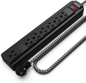 Monster 8000 Pro MI 7-Outlet Surge Protector Power Strip, 1350 Joule, 4 ft Cord - Picture 1 of 11