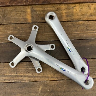 Vintage Shimano 600 Crank Set 172.5 mm Ultegra FC-6400 Tri Color  130 BCD B6 - Image 1 of 4