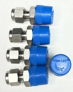 Ham-Let 768L SS 3/8" X 1/4" male pneumatic connector. NEW - Picture 1 of 6