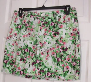 St John's Bay Womens Skort Green Floral Skirt w/Shorts 2 Pockets Sz: 10 RN:93677 - Picture 1 of 9
