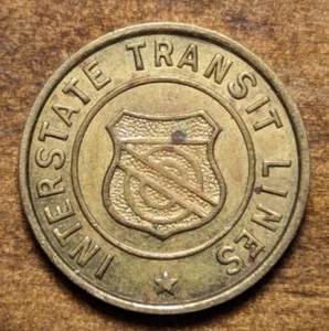 1943 Ames, Iowa IA líneas de tránsito interestatal Ames universidad token de tránsito de una tarifa - Imagen 1 de 4