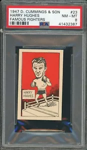 1947 D Cummings & Son Boxe combattenti famosi #23 Harry Hughes PSA 8 NM-MT - Foto 1 di 2