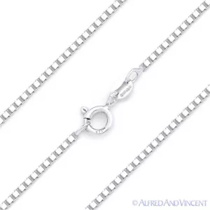 1,4 mm klassische Box Glieder Italienische Kette Halskette in massiv 925 Italy Sterlingsilber - Bild 1 von 2