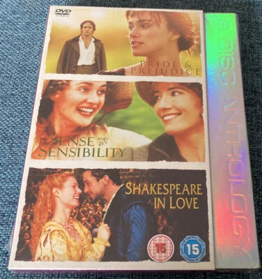 Pride & Prejudice + Sense & Sensibility + Shakespeare In Love DVD New and Sealed - Image 1 of 2