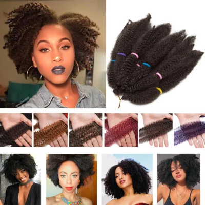 Afro Kinky Bulk Hair Extensions Curly Twist Crochet Braids 100% Natural as Human - Image 1 of 4