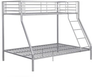 Palmdale Metal Triple Sleeper Bunk Bed -WITH MATRESS - Single And Double - Picture 1 of 2