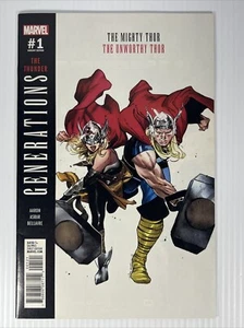 Generations The Unworthy Thor & The Mighty Thor #1 variante Coipel Marvel 2017 casi nuevo - Imagen 1 de 3