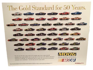 2015 MOOG 50 YEARS OF NASCAR CHAMPIONS BLACK BACK NASCAR CUP POSTCARD - Picture 1 of 1